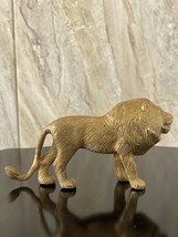 Copper Brass Lion Statue Home Decor Lion Statue Lion Brass Sculpture - £40.66 GBP