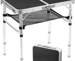 Anbte Aluminum 2Ft Picnic Table 24&quot; X 16&quot; Outdoor Table Adjustable Height, - $52.93