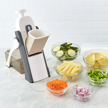 Multi-Use Vegetables & Fruit Cutter Meal Prep More with Thickness Adjuster,Grey. - £23.89 GBP