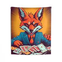 Fox Poker Animal Star Player Game Graphic Indoor Wall Tapestries - $41.18+