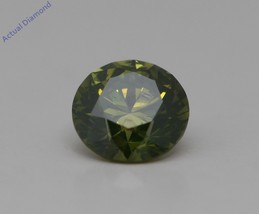 Round Cut Loose Diamond (0.66 Ct,Green(Irradiated) Color,SI3 Clarity) - £545.76 GBP