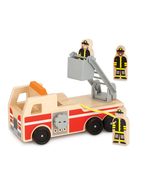 Melissa &amp; Doug Wooden Fire Truck With 3 Firefighter Play Figures - Fire ... - £16.75 GBP
