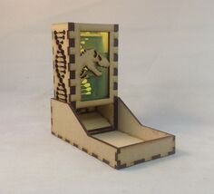 T-Rex Fossil Dice Tower &amp; Tray Neon Green Acrylic Window COMPACT DESIGN ... - $29.69