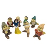 Vintage Cast Iron Disney Snow White &amp; Seven Dwarfs Figurines - Set of 7 ... - $121.24