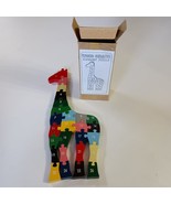 Wooden Puzzle 26pc. Giraffe Animal Alphabet/Numbers Fun Educational Lear... - $200.05 MXN