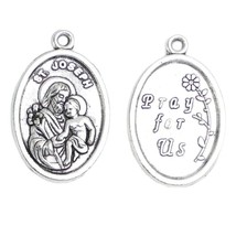 100pcs of 1 Inch St. Joseph Pray For Us Religious Medal Pendant - $27.09