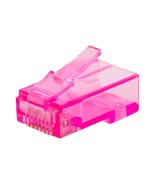 Monoprice 8P8C RJ45 Plug with Inserts for Solid Cat6 PINK (600 pc Lot) ⭐... - $83.63 CAD