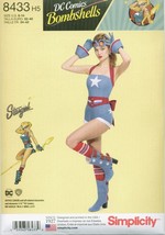 Simplicity 8433 Stargirl Dc Comics Bombshells Costume Sewing Pattern Uncut New - £4.55 GBP