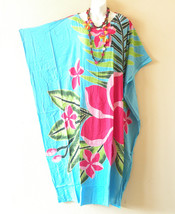 KD387 Floral Batik Hand Painted Kaftan Caftan Kimono Hippy Maxi Dress up... - £23.62 GBP