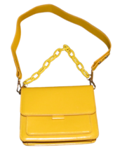 Mustard Yellow Small Front Flap Chain Handle Shoulder Bag Purse - £19.65 GBP