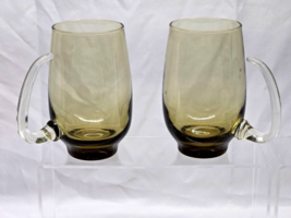 Libbey Tawny Accent Beer Mug Cocktail Glass 5.125&quot; Pair of 2 - Vintage 1... - $23.99 CAD