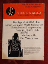 Publishers Weekly Book Industry Journal September 29 1969 Desmond Morris - £12.70 GBP