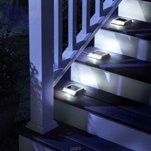 Hammacher Best Solar Stairway Pathway Light Cordless 21 Hour Duration Ba... - $17.09