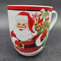 Fitz and Floyd Santa Merry Christmas Holiday Coffee Cake Mug One Look You Know - £7.88 GBP