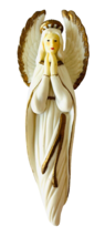 Christmas Angel Ornament Hand Painted Ceramic Cream Color &amp; Gold 6.25&quot; - $22.24