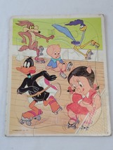VINTAGE 1977 Whitman Looney Tunes Frame Tray Puzzle Road Runner Daffy Wi... - $14.84