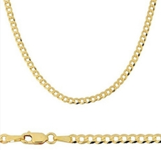 Curb Link Necklace 14k Solid Gold For Special Occasions And Events - £533.76 GBP
