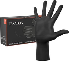 Black Nitrile Gloves 100 Count 5 Mil Disposable Black Gloves Textured NEW - £20.47 GBP