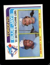 1982 Topps #606 Blue Jays John MAYBERRY/DAVE Stieb Nm Blue Jays Tl *X81423 - $1.47