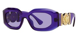 Versace VE4425U 54191A Sunglasses Purple Transparent Frame Violet Lens 54mm - $475.00