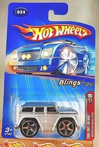 2005 Hot Wheels #34 First Editions-Blings MERCEDES-BENZ G500 Gray w/5 Sp-Variant - £7.04 GBP