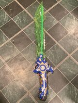 24" Plastic Light Up and Battle Sounds Blue &amp; Green Sword *Pre-Owned w/W... - $13.99