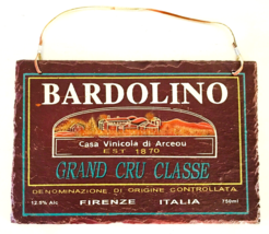 Bardolino Grand Cru Wine Label Slate Sign Wall Decor Casa Vinicola di Arceau - £19.12 GBP