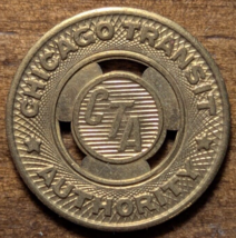 Chicago, Illinois IL Chicago Transit Authority CTA 20mm Brass Transit Token - $7.70