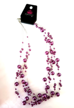 New w Tags Paparazzi Women's Fashion Jewelry Necklace Multistrand Purple Beads - $12.00