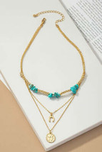 choker necklace with turquoise horseshoe and coin - £12.59 GBP