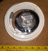 20EE41 CATV INSTALL PACK FROM COMCAST: 20&#39; &amp; 3&#39; CABLES, ANCHOR CLIPS, SP... - $7.61