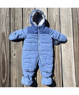 OshKosh B&#39;gosh Snowsuit Pram Suit With Snap-Off Booties Blue 3 / 6 Month... - $361.75 MXN