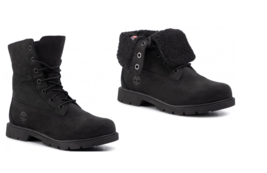 NEW Timberland Women&#39;s Linden Woods Black Fold Down Winter Boots  A1QST - $139.99