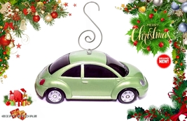 Christmas Ornament Green New Beetle Great Gift Or For Hang At Rear View Mirror - £37.33 GBP