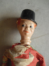Vintage 1930s Composition Wood Cloth Mariorette Hobo Doll to Restore 15&quot; Tall - £24.13 GBP