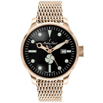 Mathey Tissot Men&#39;s Elica Black Dial Watch - U121PN - £278.01 GBP