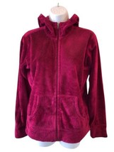 Patagonia Sweater Medium Magenta Plush Synchilla Full Zip Hooded Ladies - £35.52 GBP