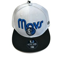 Ultra Game Mens Dallas Mavericks Snapback Hat Cap MAVS White One Size Fits Most - £20.76 GBP