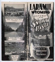 Laramie Wyoming Brochure 1950&#39;s Gateway to the Snowy Range  - $27.72