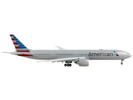 Boeing 777-300ER Commercial Aircraft w Flaps Down American Airlines Silver w Str - £60.00 GBP