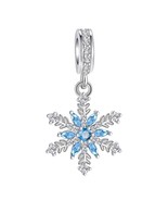 Snowflake simil pandora charms,snowflake charm for pandora, silver charm... - $26.06 CAD