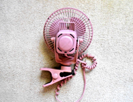 Holmes Air Pink 2-speed Electric Fan with Clamp Model No. HACP-6 - £19.35 GBP