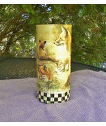 Handmade Decoupage Glass Cylinder Vase-The Foxes-Perfect for Horsey Home... - $842.40 MXN
