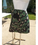 NWOT FRENCH CONNECTION GREEN LEOPARD PRINT MINI SKIRT 4 - £35.76 GBP