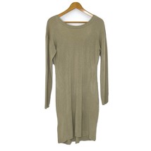 BCBGeneration Women&#39;s L Scoop Neck L/S Knee Length Fine Sweater Knit Dress Beige - £28.31 GBP