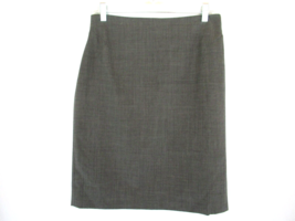 Dana Buchman skirt pencil straight Size 10P gray wool blend lined knee l... - £13.87 GBP