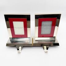 2 Pottery Barn Silver Grosgrain Red Picture Frames Christmas Stocking Ho... - $1,396.58 MXN