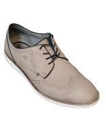 Men Shoes JOSEF SEIBEL Taupe Leather Wingtip Oxford Derby Size Eu 45 US ... - £35.39 GBP