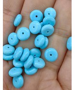 50pcs Royal Blue Turquoise Rondelle Disc Round Beads Green Turquoise 8mm - $27.09 CAD