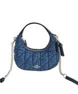 Coach CBK89 Carmen Mini Crossbody Quilted Denim Top Handle Handbag Blue - €142,50 EUR